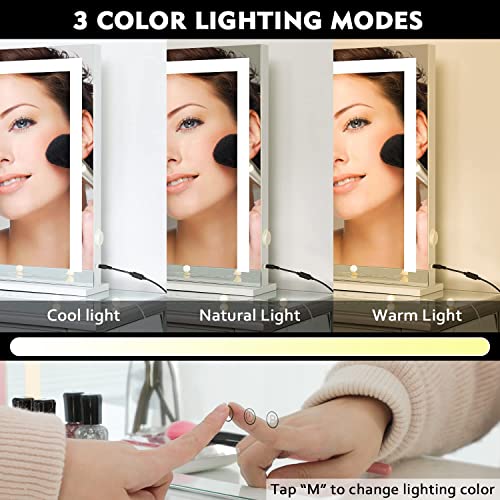 White Dimmable LED Makeup Mirror L46427