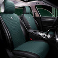 Black Leather Car Seat Cover 9PCS Universal C117