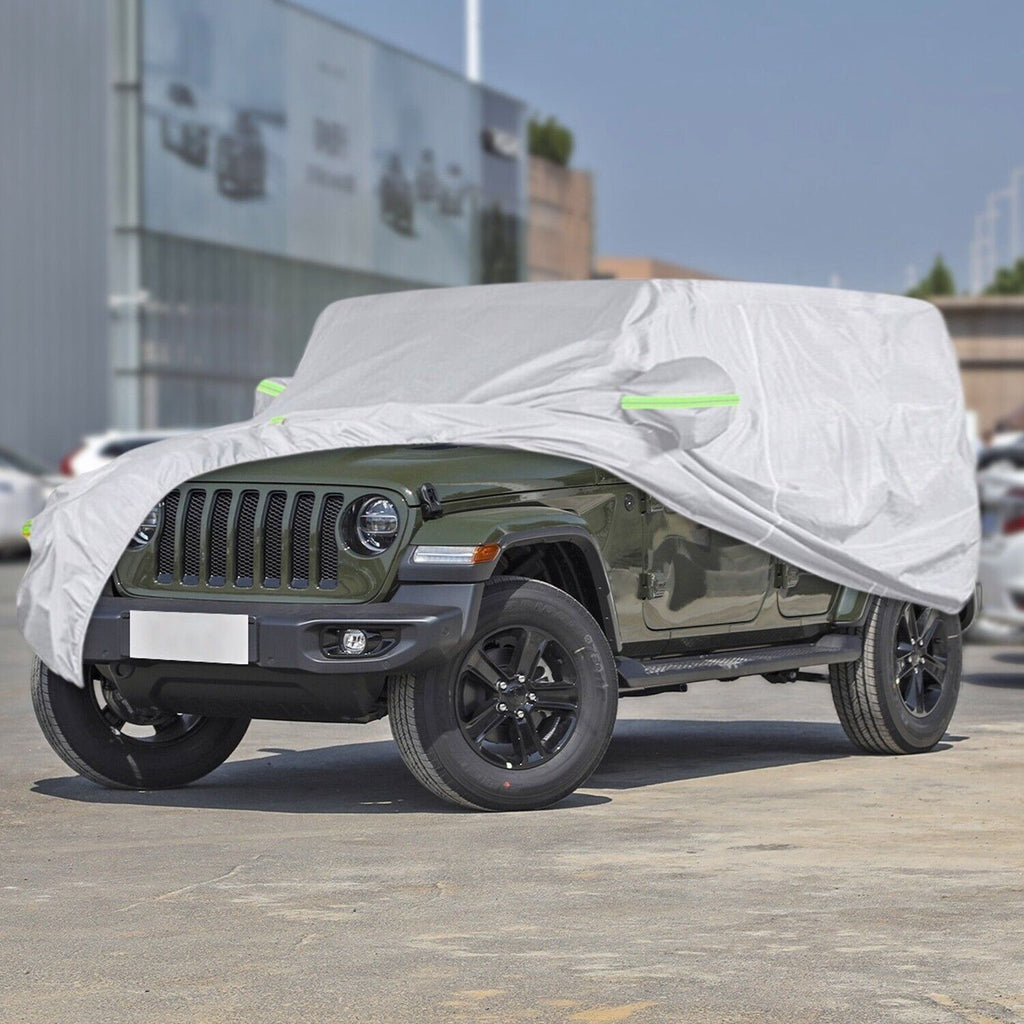 Silver Waterproof Full Car Cover for Jeep Wrangler 2 Door P214