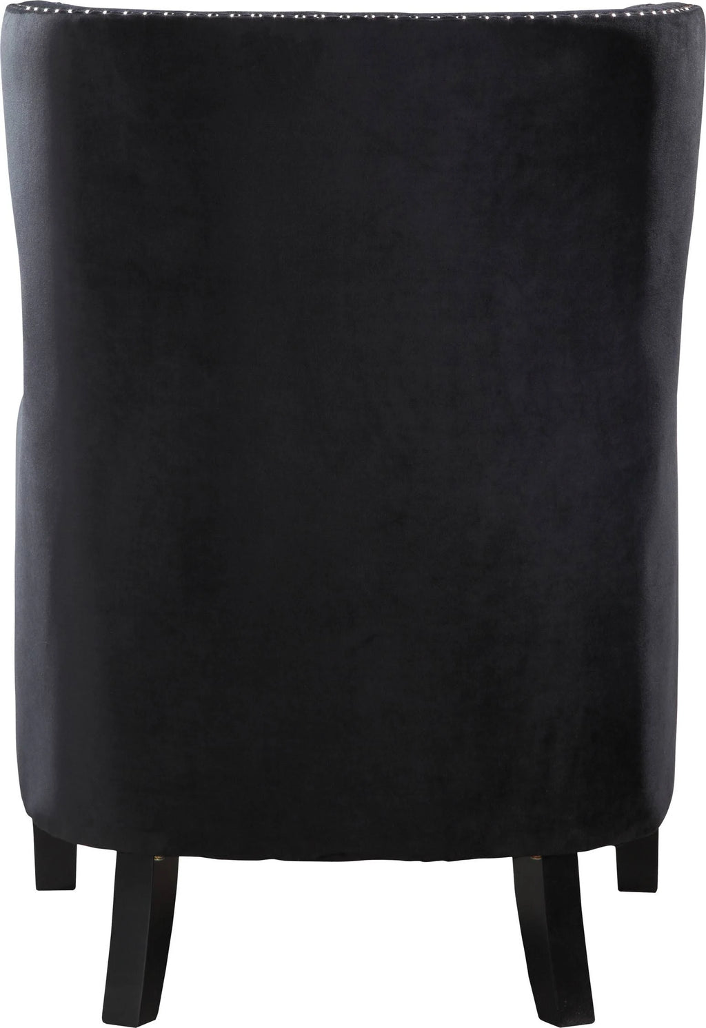Black Velvet Arm Chair N21230