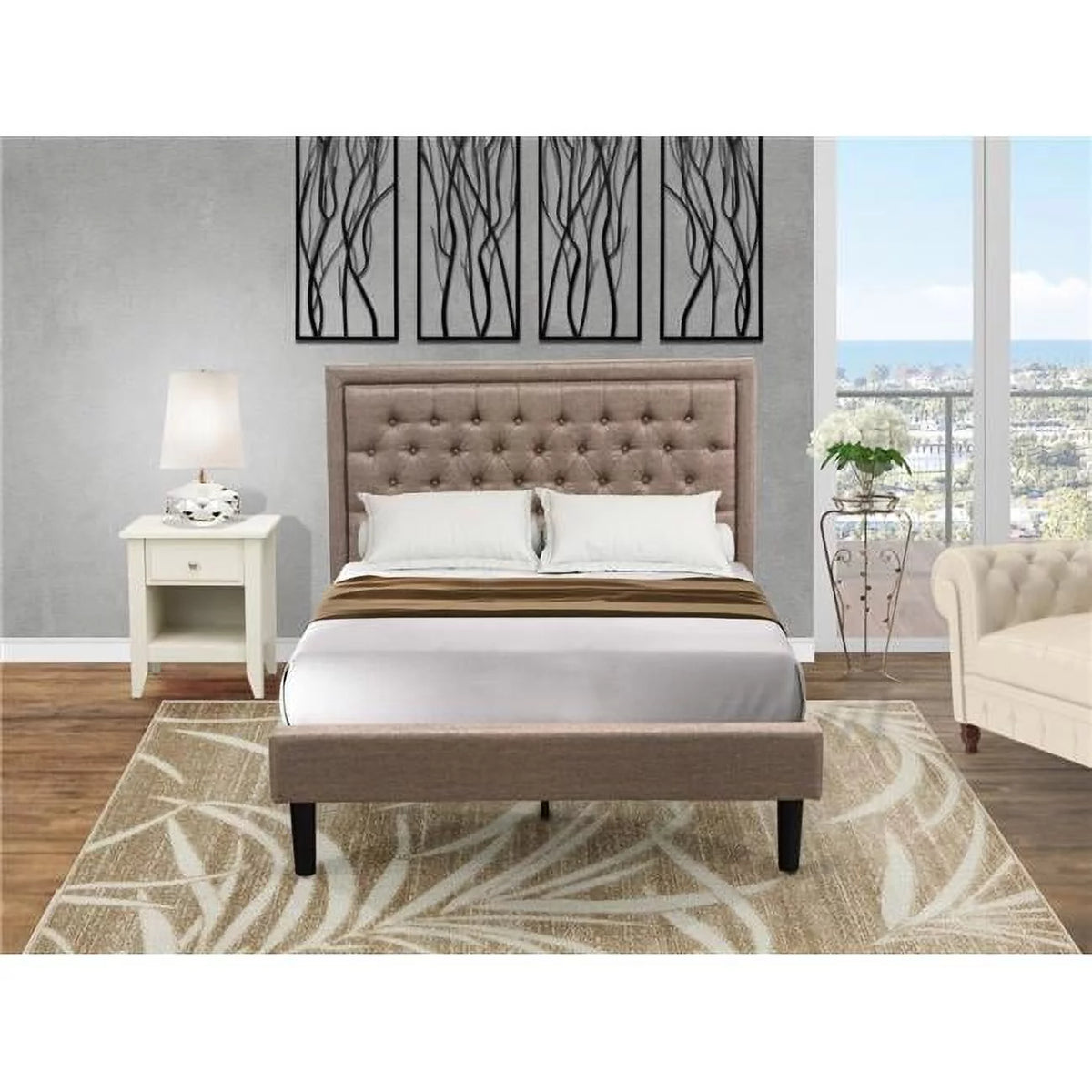 2 Piece Full Size Bedroom Set Black K965