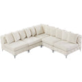 Cream Velvet Modular Sectional C4552