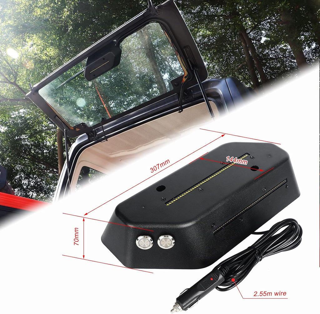 LED Trunk Rear Light Rear Glass Lift Gate Dome Light Compatible with Jeep Wrangler JL JLU 2018 2019 2020 LED Cargo Light with White light and Flash Amber Warning Light E7224