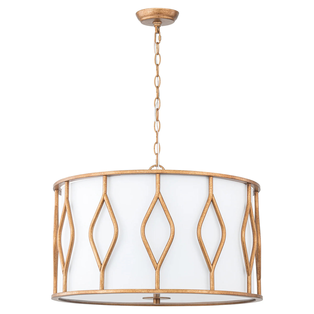 4-Light Dimmable Drum Industrial Chandelier G7349