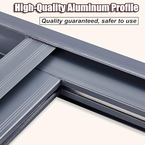 Small Horizontal Transom Sliding Door Windows, Double Slide Aluminum Alloy Frame Window, L 40cm~W 40cm D772
