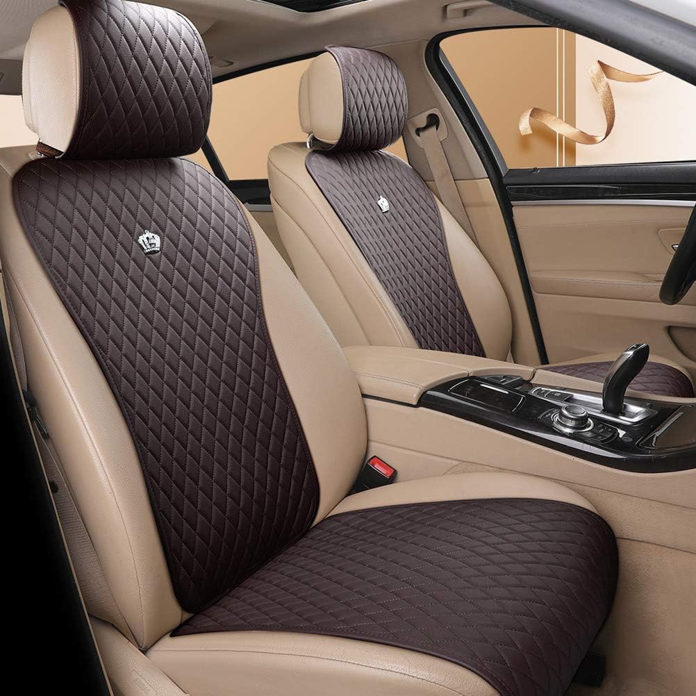 Black Leather Car Seat Cover 9PCS Universal C117