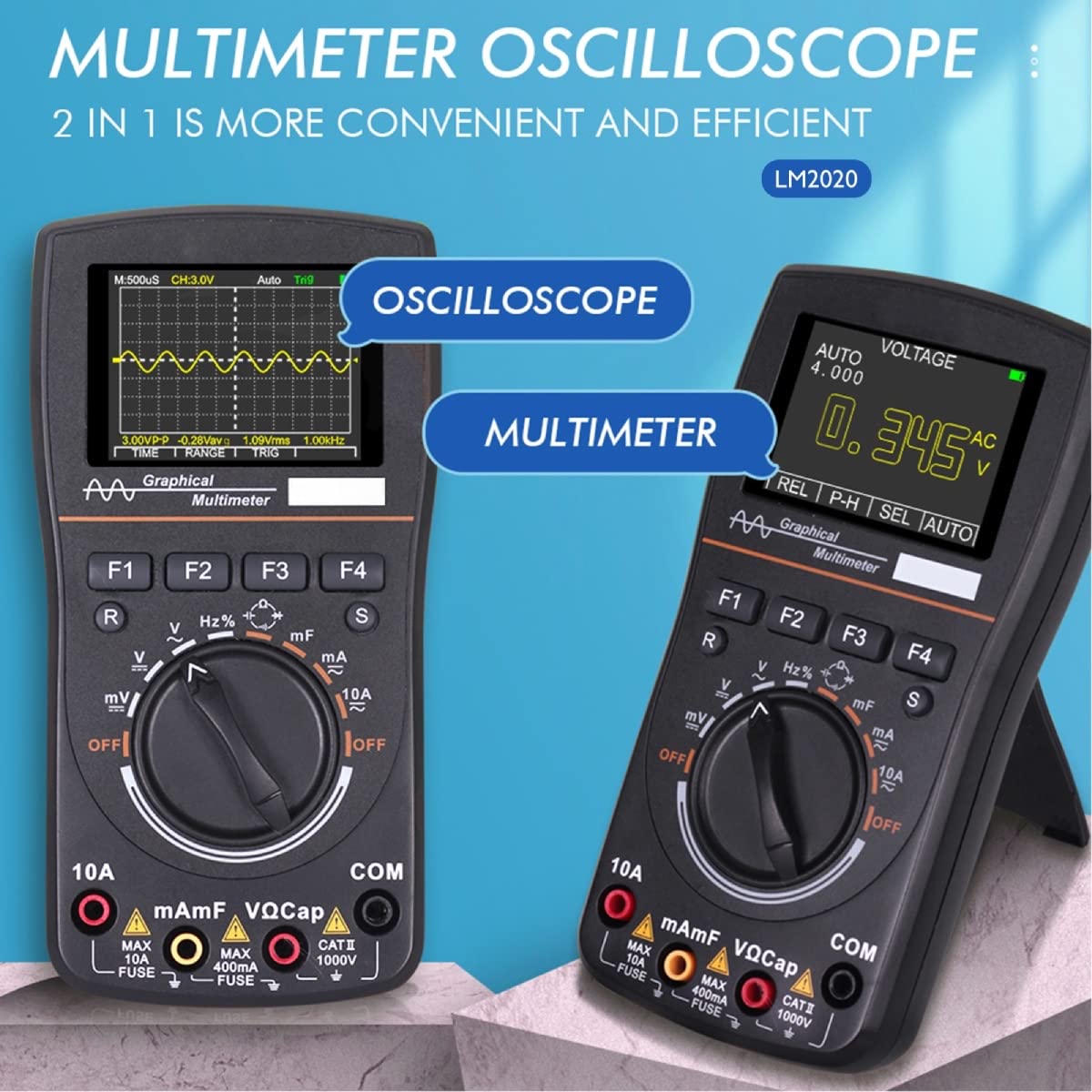 Handheld Oscilloscope Multimeter with 2.5 Msps Sampling P95790