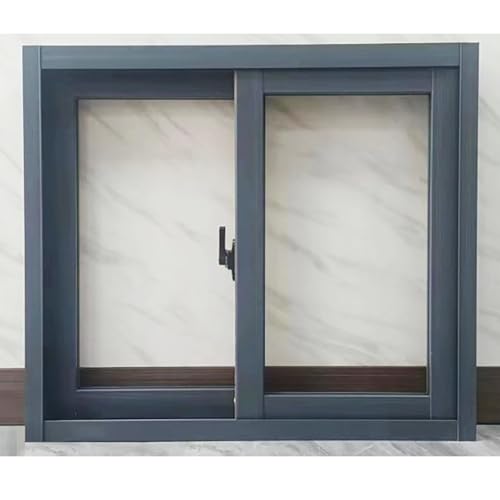 Small Horizontal Transom Sliding Door Windows, Double Slide Aluminum Alloy Frame Window, L 40cm~W 40cm D772