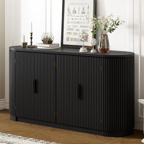 Beige Wooden Accent Storage Cabinet with 2 Doors and Adjustable Shelf C3345