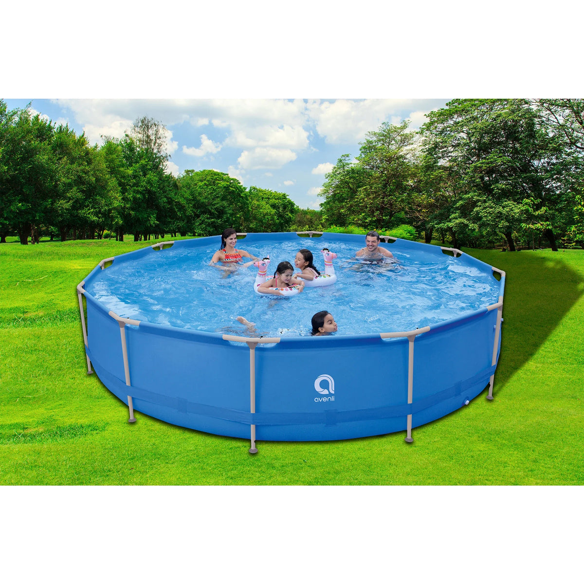 15 Foot x 36 Inch Steel Frame Above Ground Swimming Pool C311