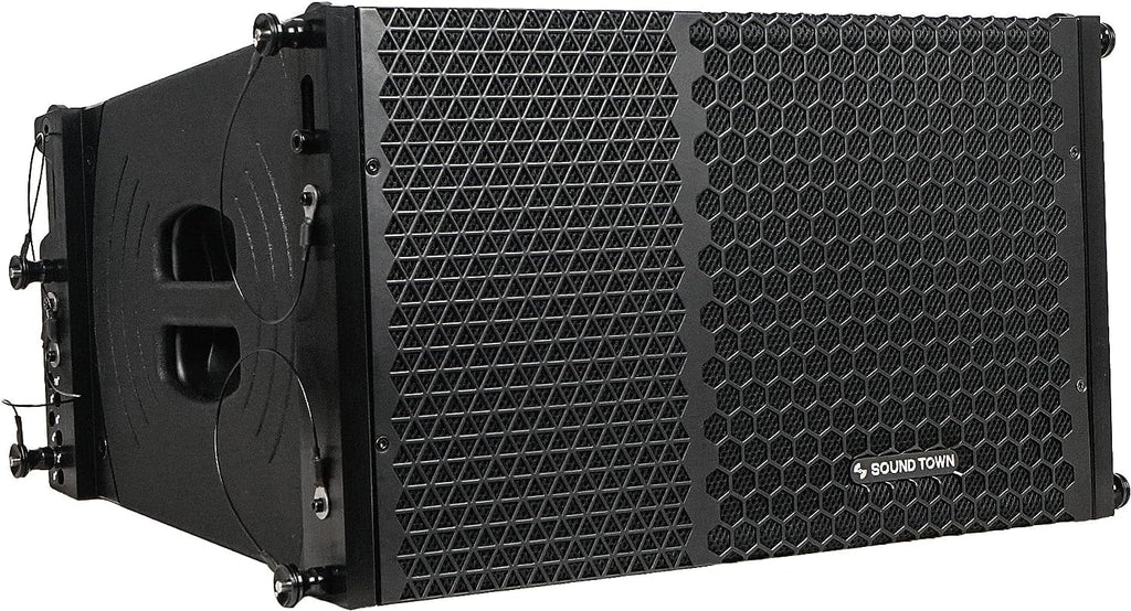 600W Line Array Speaker System with Four 10-inch Passive Speakers, Black U325209