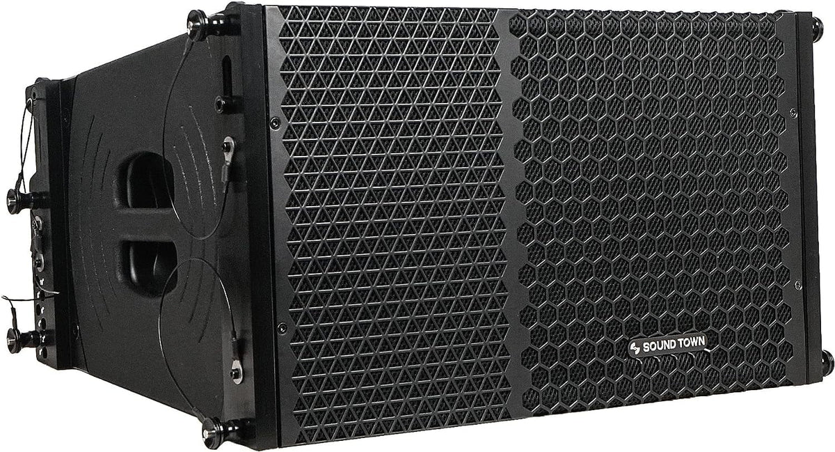 600W Line Array Speaker System with Four 10-inch Passive Speakers, Black U325209