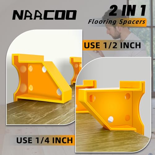 Laminate Flooring Tools, LVP Installation Kit, Tapping Block, Contour Gauge, Pull Bar, Spacers, Mallet D12606
