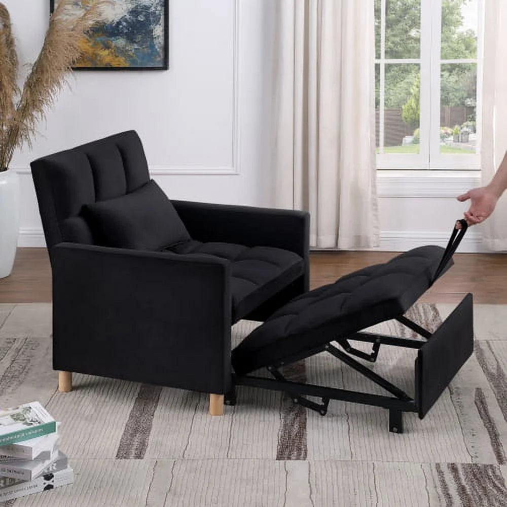 Convertible Sleeper Sofa Chair Bed Velvet I2815