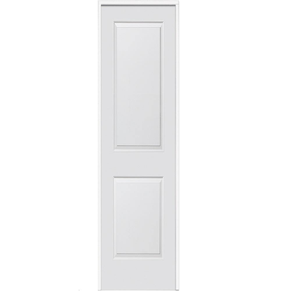 16 in. x 80 in. Smooth Carrara Right-Hand Solid Core Primed Molded Composite Single Prehung Interior Door P916048