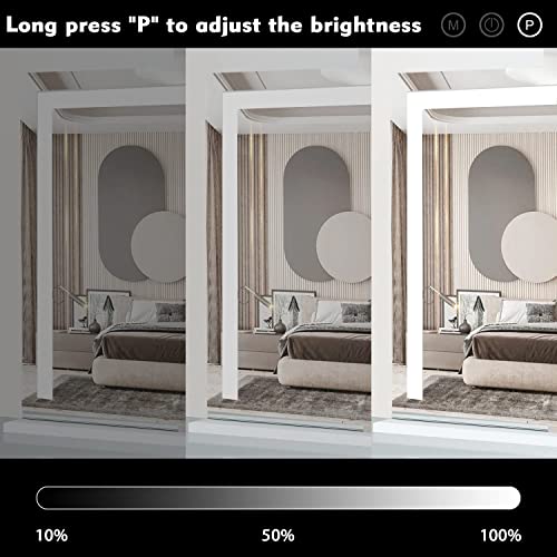 White Dimmable LED Makeup Mirror L46427