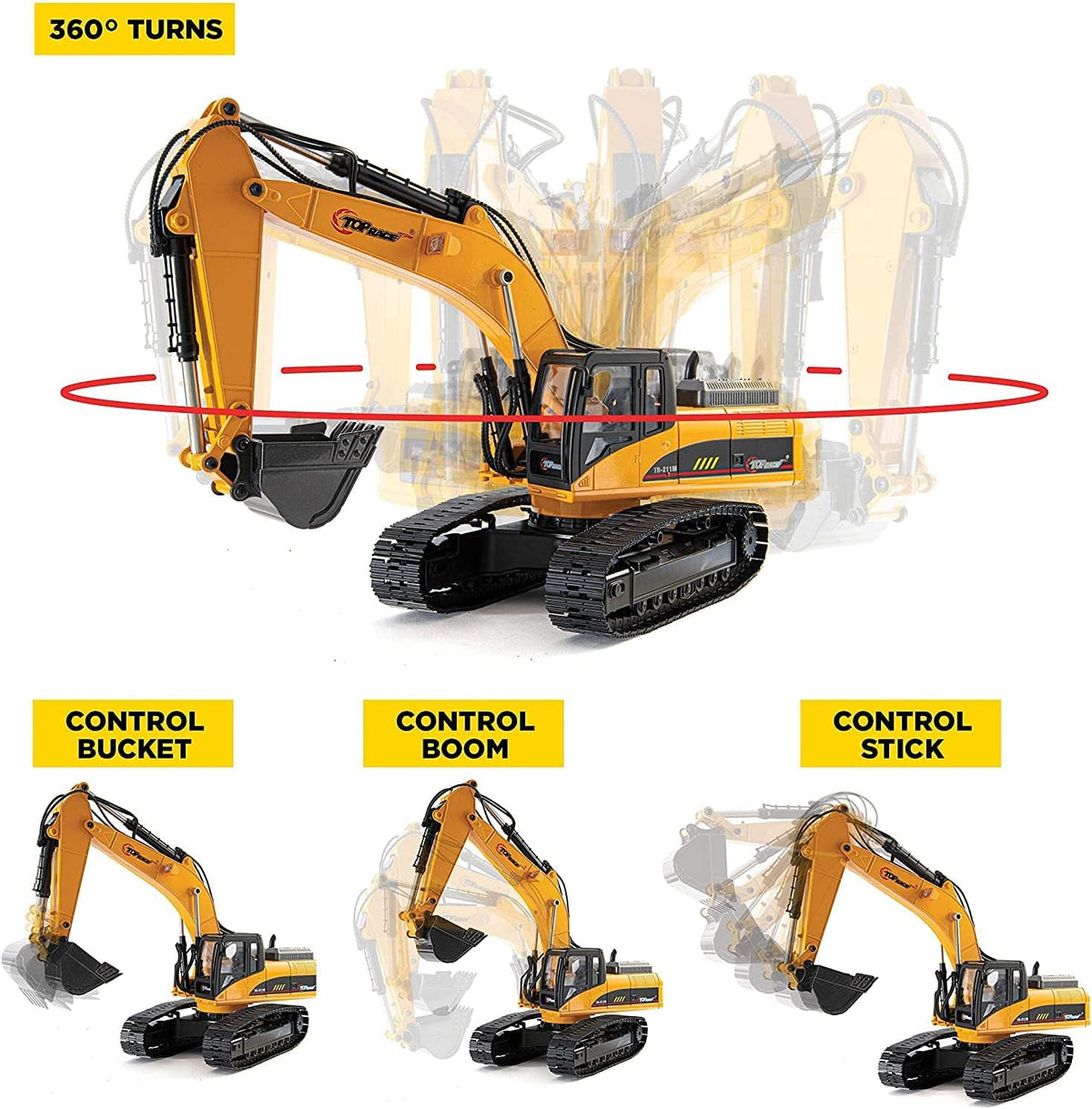 15 Channel Remote Control Excavator Construction Tractor J214672