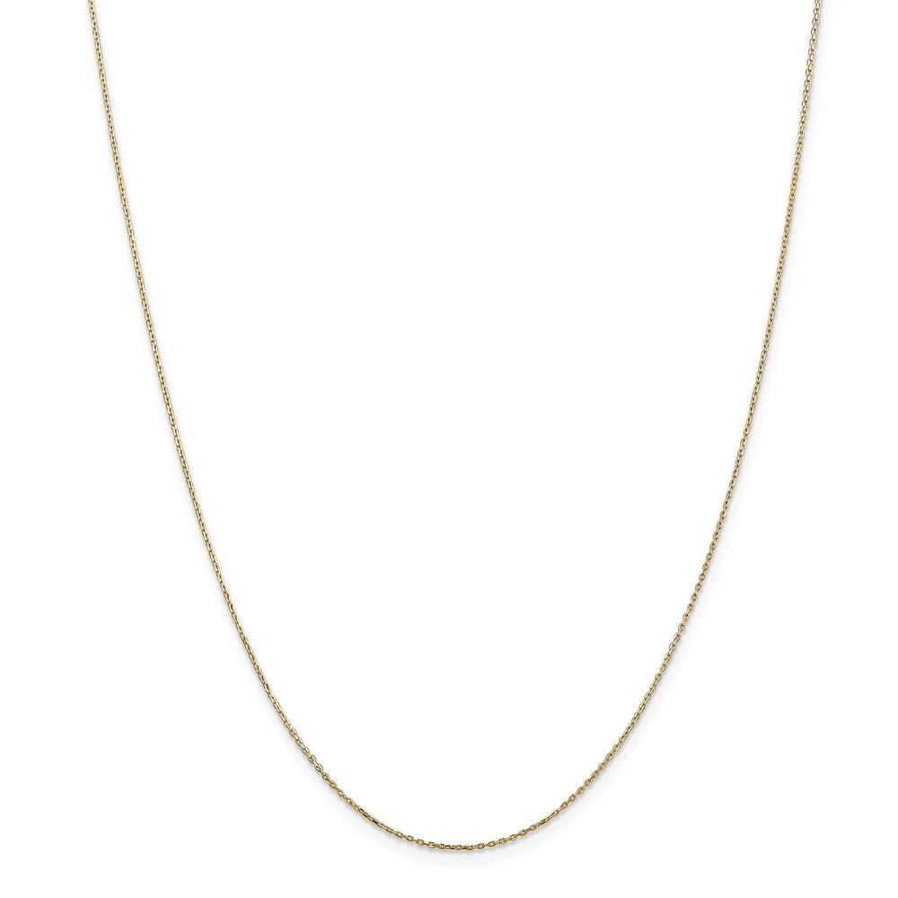 14k Yellow Gold Small Initial N Necklace, 16 Inch I9078