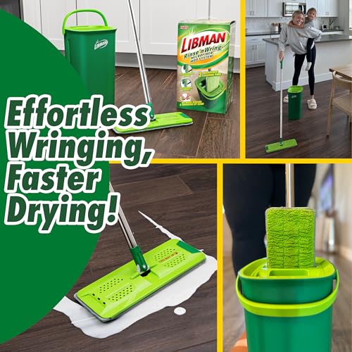 Microfiber Wet & Dry Mop and Bucket System with 4 Pads K28183