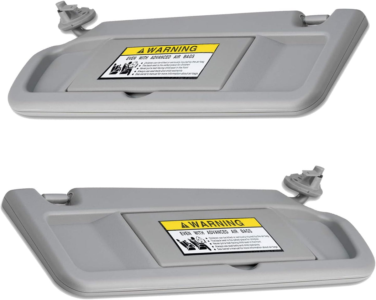Left Driver Side and Right Passenger Side Sun Visor Pair Atlas Gray J727936