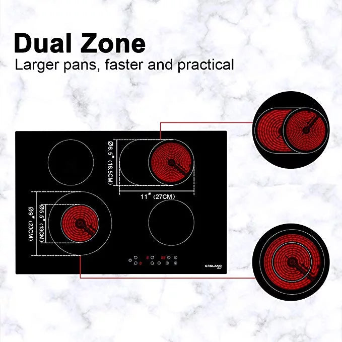 30" 4 Burners Ceramic Glass Electric Cooktop Q559