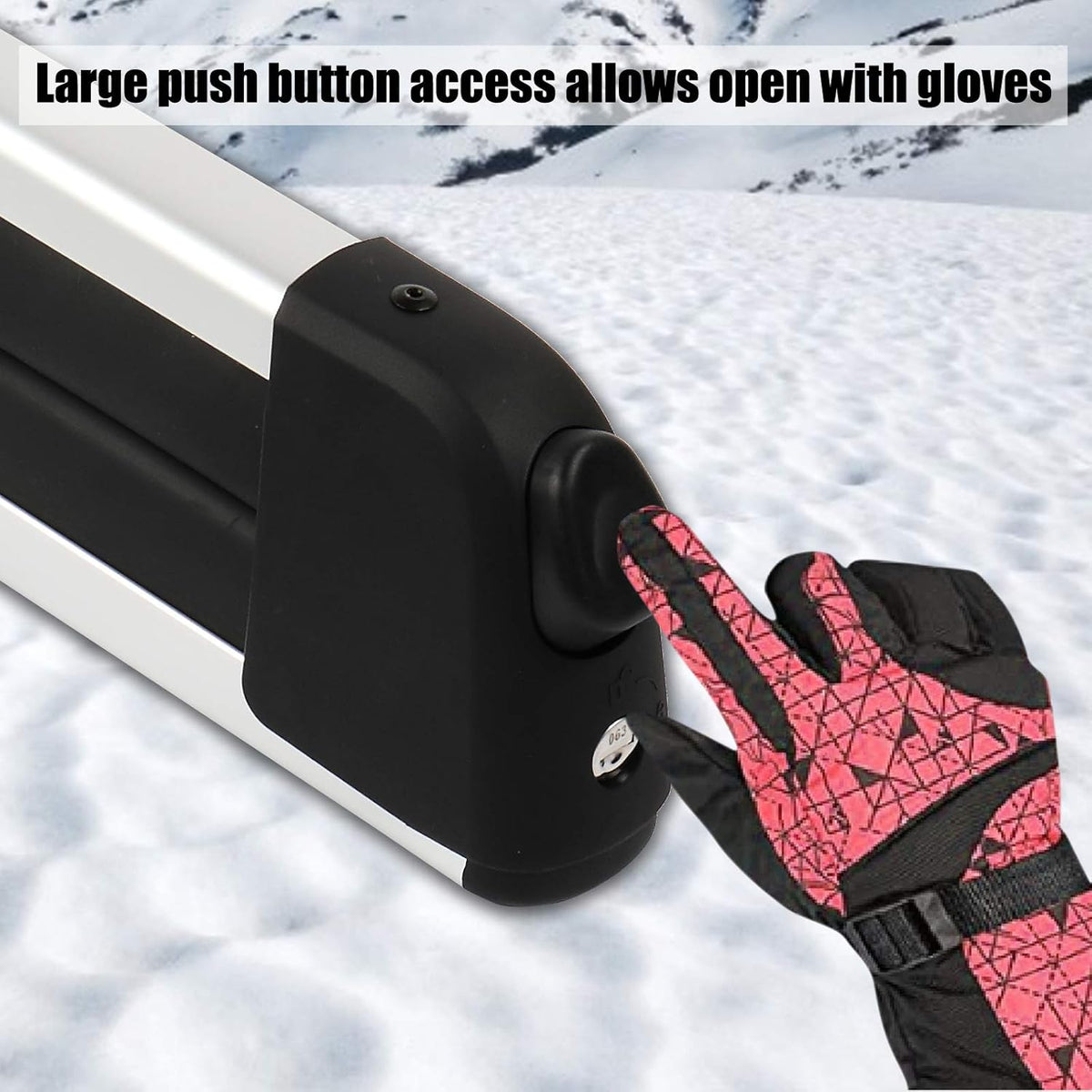 S Size Car Ski Snowboard Roof Racks 2 PCS Universal Aluminum Lockable V121