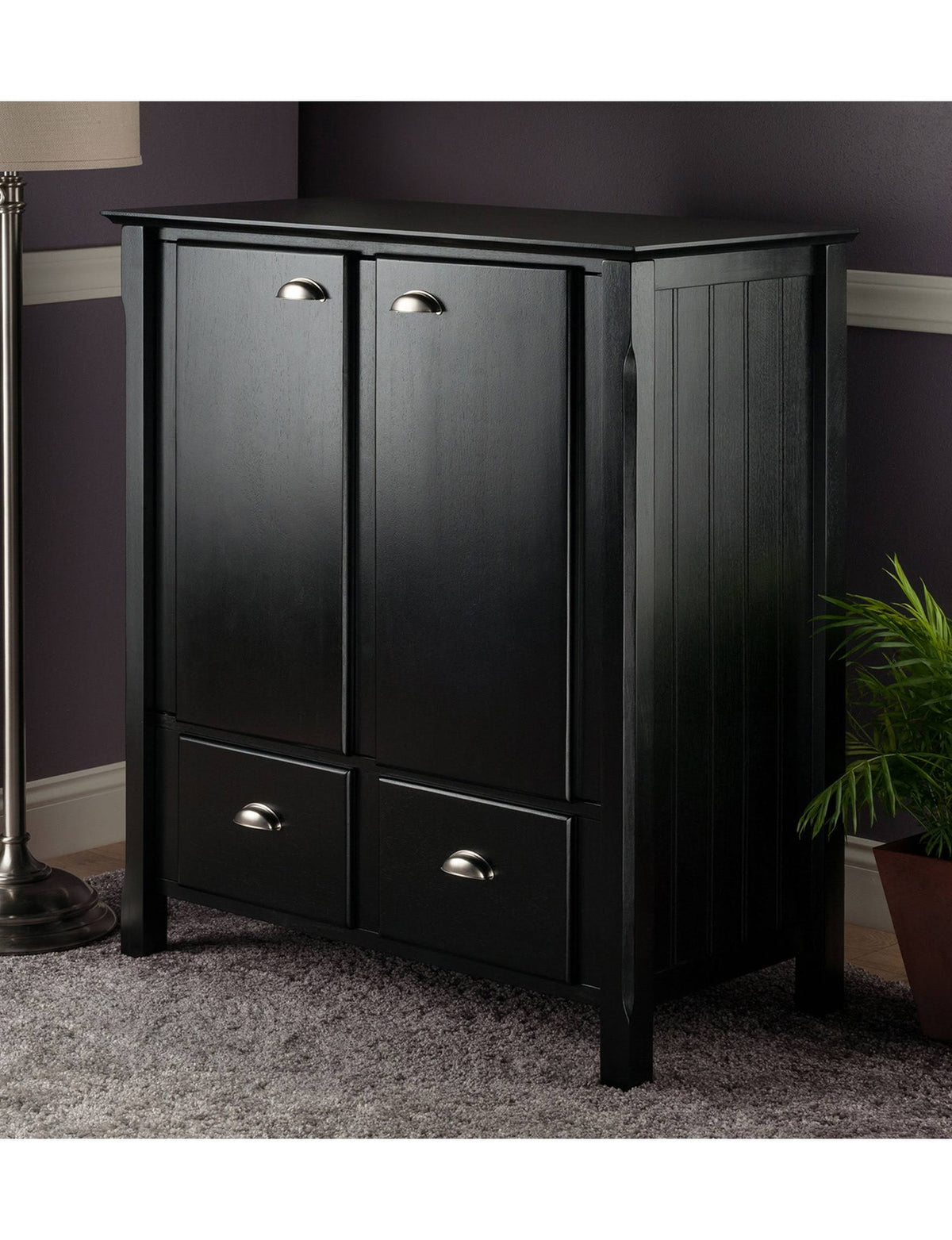 Black Cabinet with Drawers P687