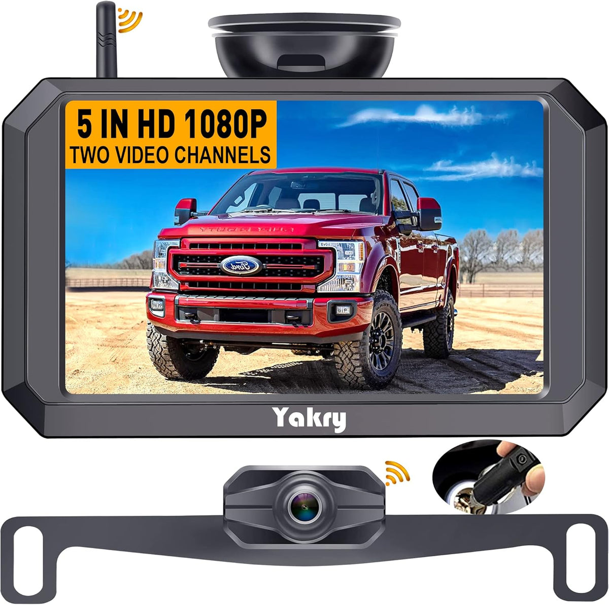 Wireless HD 1080P Backup Camera 5" Monitor E563