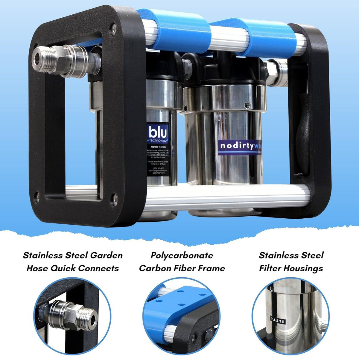 0.2 Micron 2 Stage RV Water Filter System with 5-inch Filters Z22639