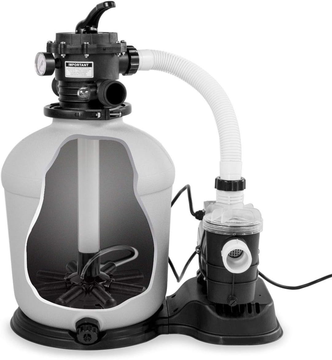 16" Sand Filter 3/4 HP Pool Pump with Timer Above Ground Pool Set J5130
