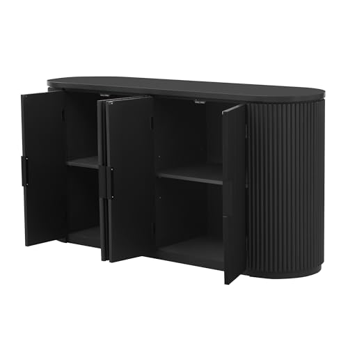 Beige Wooden Accent Storage Cabinet with 2 Doors and Adjustable Shelf C3345