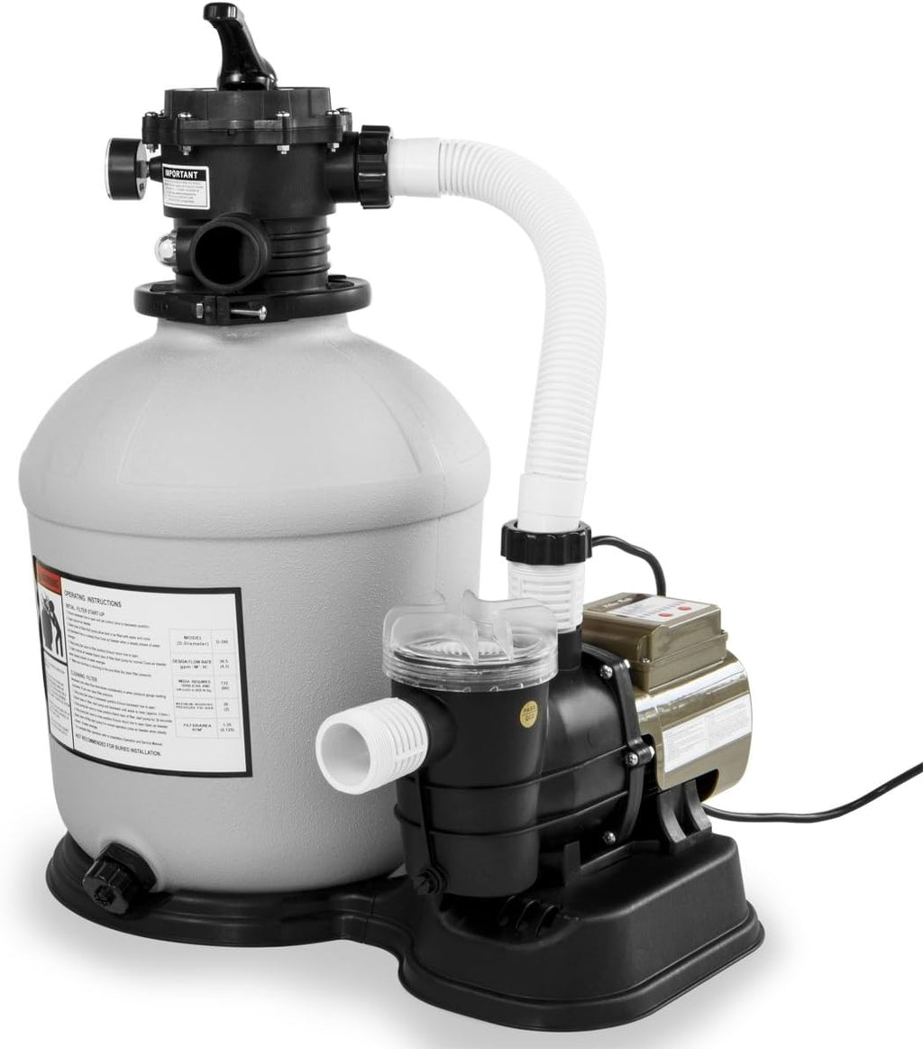 16" Sand Filter 3/4 HP Pool Pump with Timer Above Ground Pool Set J5130