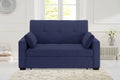 Navy Chenille Queen Size Sleeper Sofa Z789134