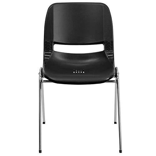 Black Stack Chair with Chrome Frame Z30250
