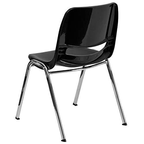 Black Stack Chair with Chrome Frame Z30250