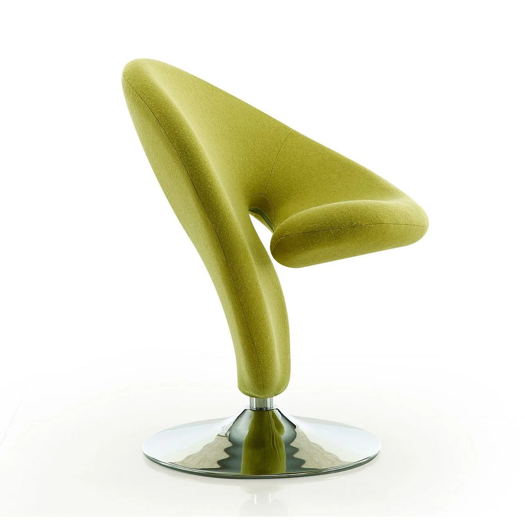 Green Fabric Swivel Accent Chair Y978797
