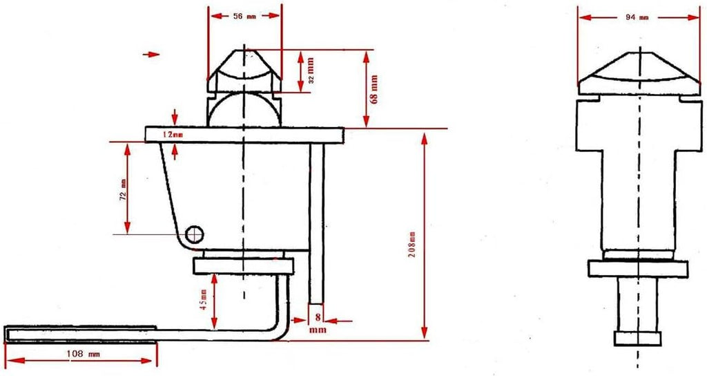 2 Pack Manual Twist Lock Weld Type P831