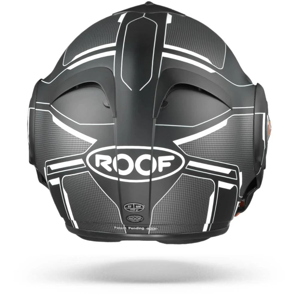 Matt Black Titan White L Motorcycle Helmet P7136