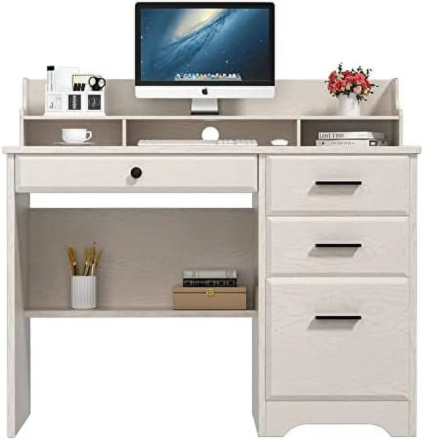Computer Desk with 4 Drawers and Hutch Z26811