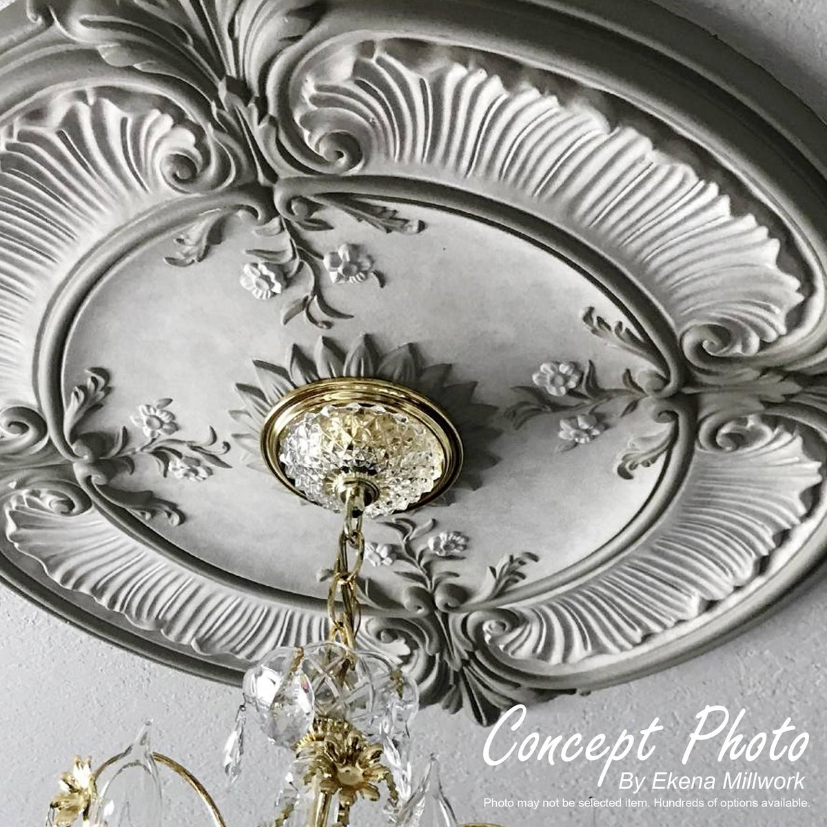 Hand-Painted Woodruff Ceiling Medallion H7030