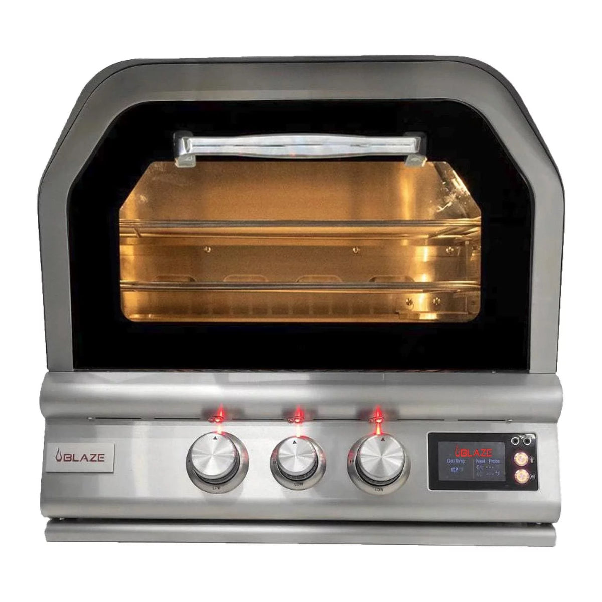 26-Inch Built-In Propane Outdoor Pizza Oven with Rotisserie A8458