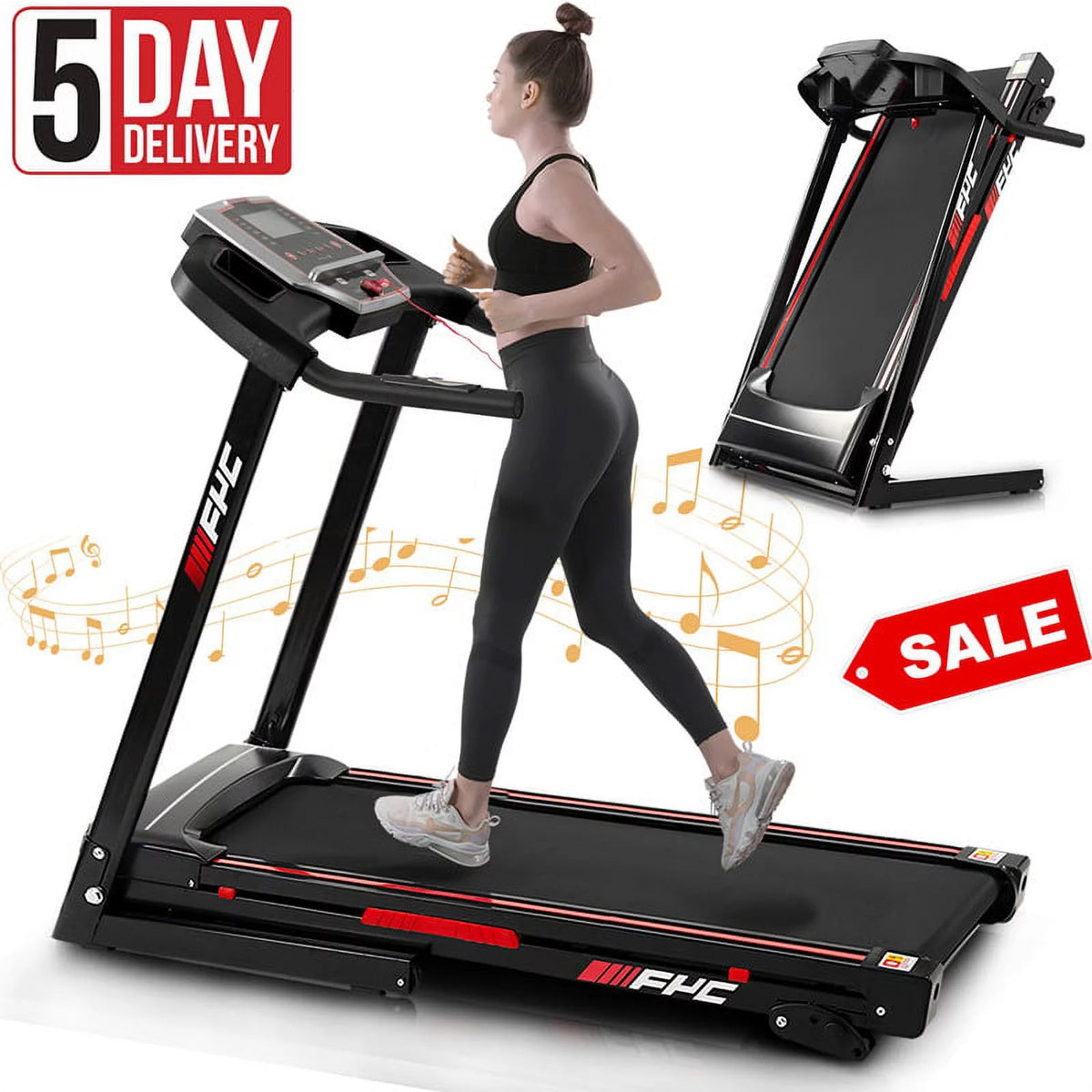 Folding Treadmill with Incline, 3.5HP R803