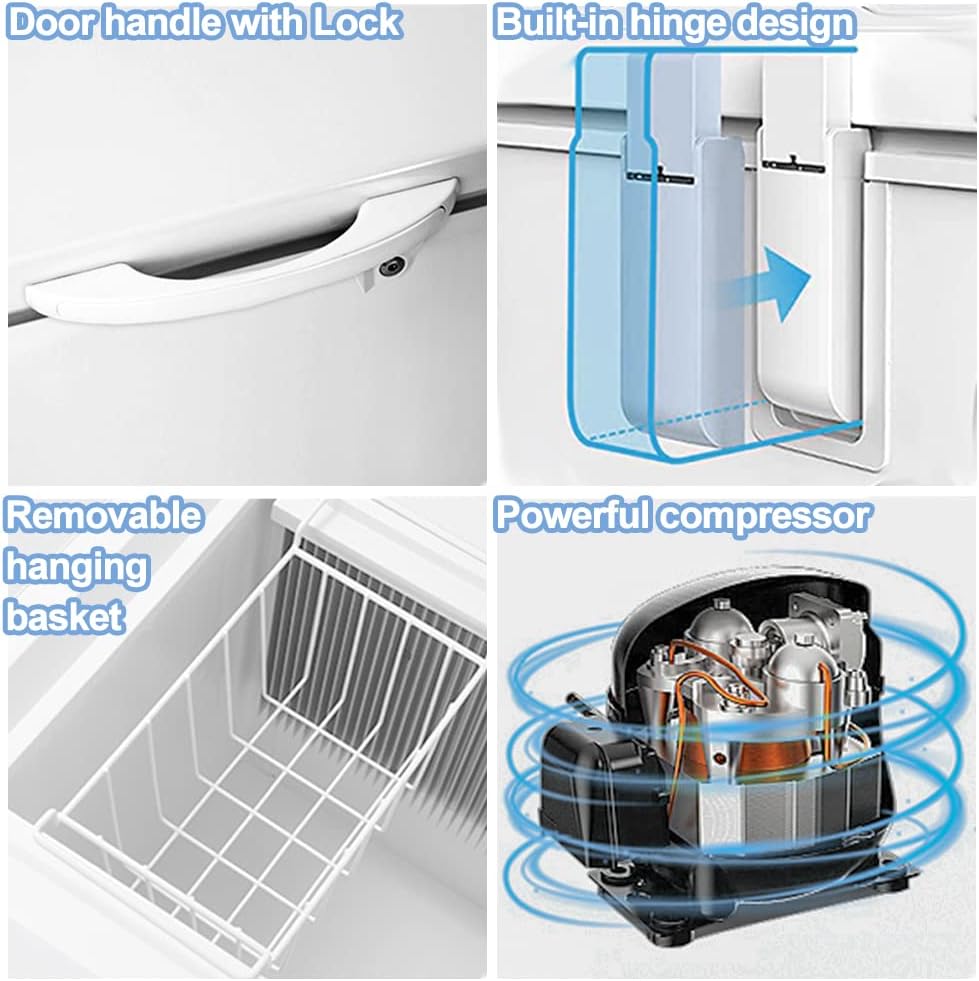 White Propane Freezer 7 Cu.Ft with Lock L500