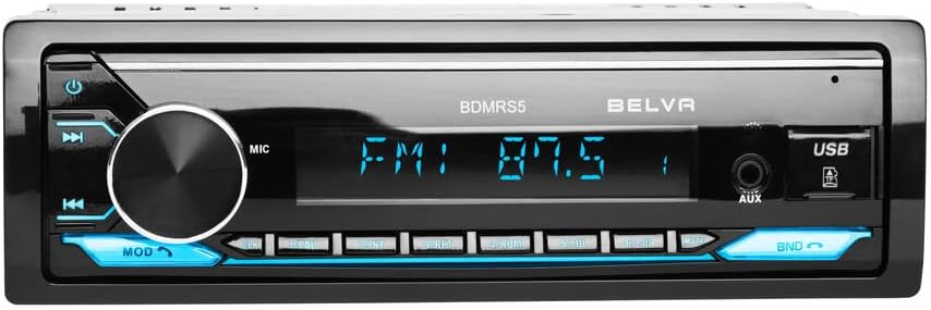 Single DIN Bluetooth Car Stereo Receiver with USB AUX Inputs V940383