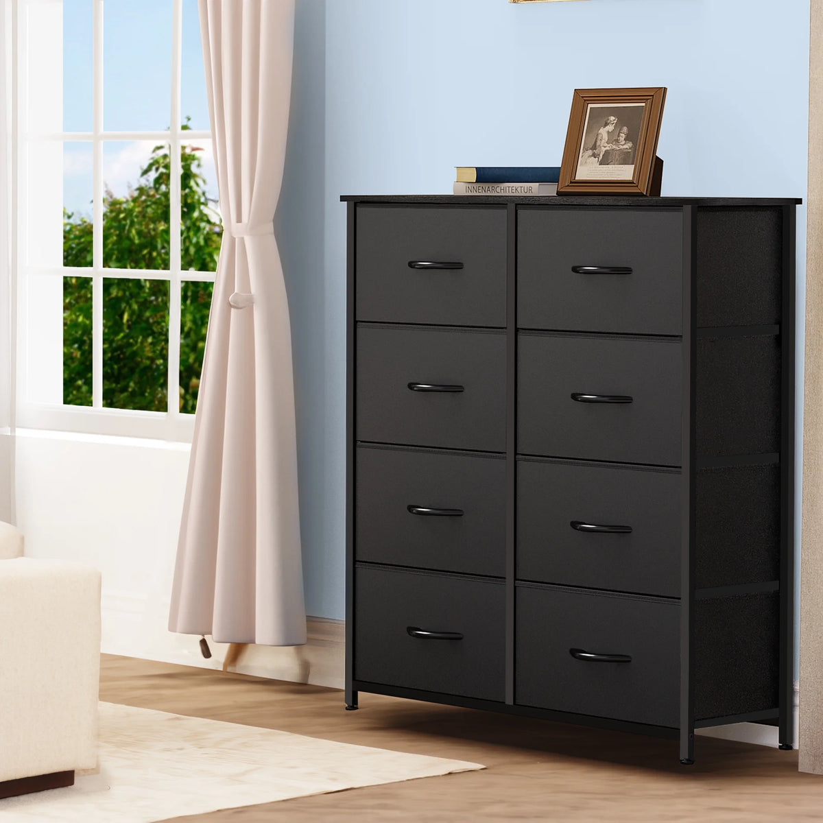 8 Drawer Fabric Storage Dresser Q829