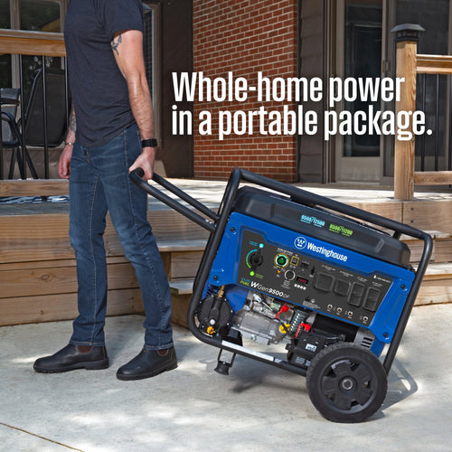 12,500 Peak Watt Dual Fuel Portable Generator with Electric Start S628