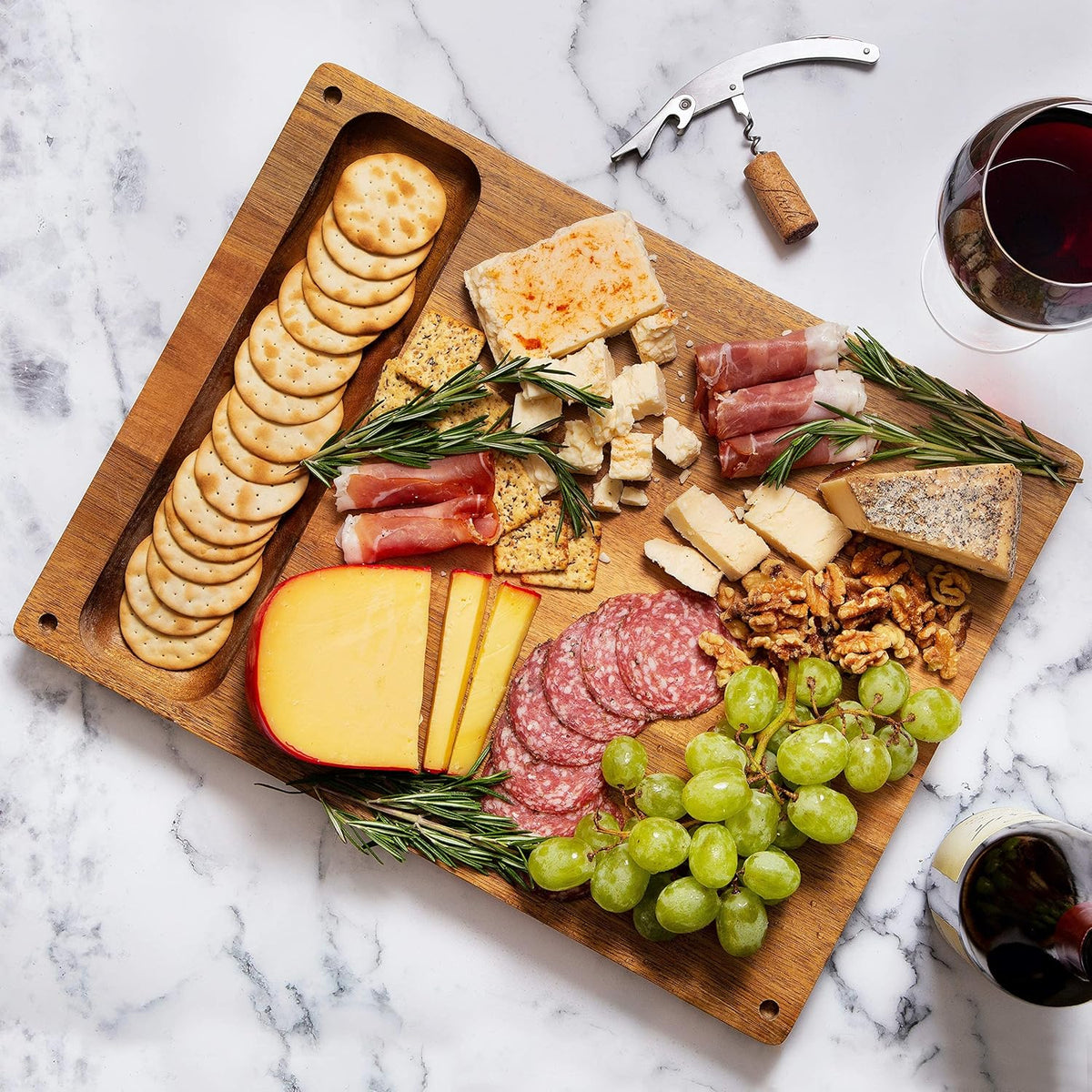 Reversible Acacia Wood Butcher Block Cutting Board E693030