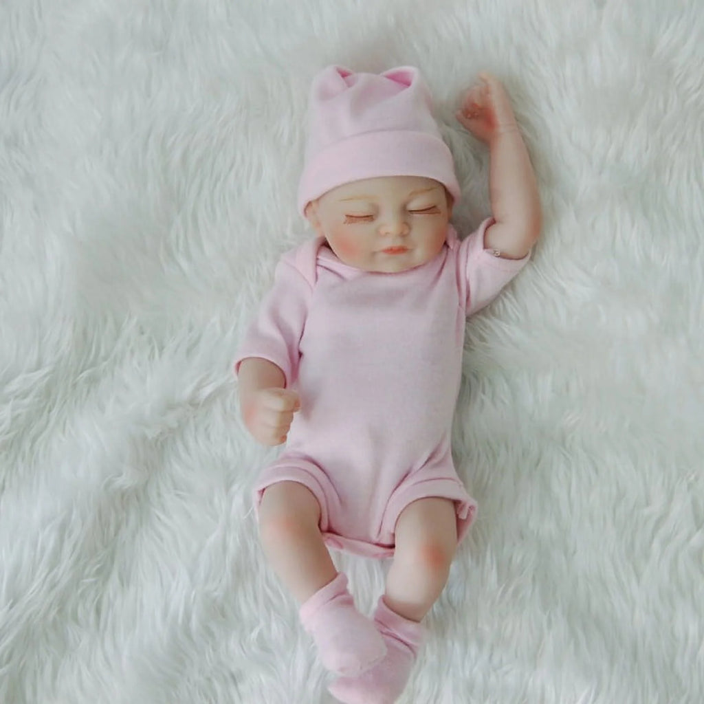 10inch Full Body Silicone Reborn Baby Doll with Clothes & Accessories O355