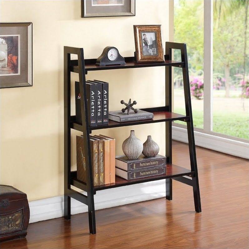 3 Shelf Bookcase in Black Cherry C319