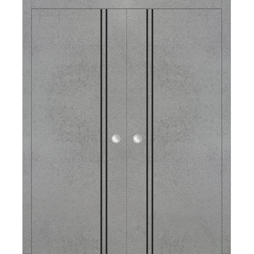 Sliding French Double Pocket Doors 48 x 84 inches Solid Wood Interior Doors Z775